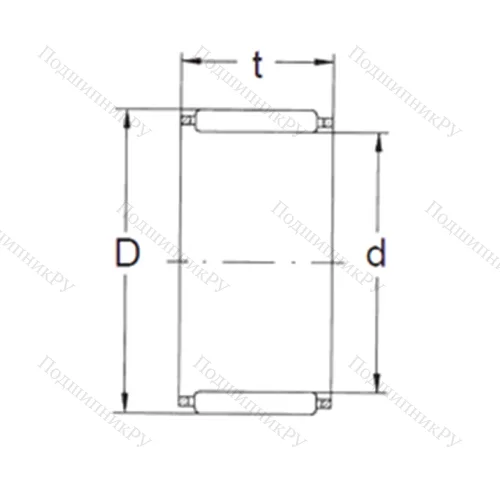 Подшипник игольчатый радиальный K 15X 21X 17