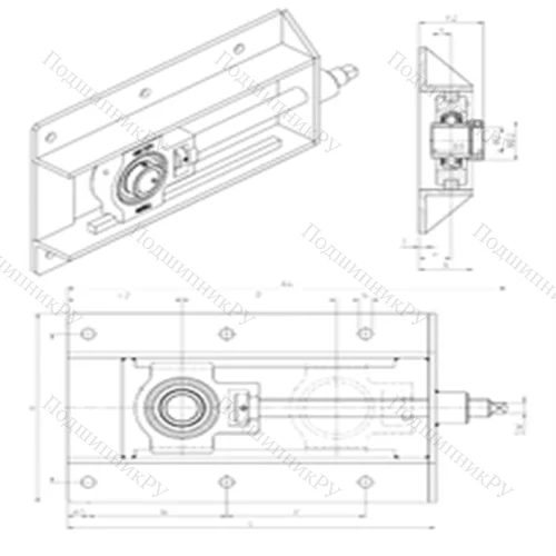 Подшипниковый узел шариковый радиальный EXT 201+WB