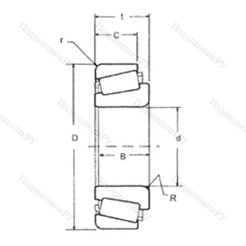 Подшипник роликовый радиально-упорный LM 104947/LM 104911