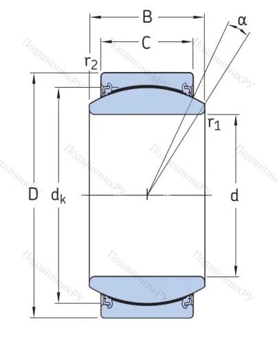Шарнирный подшипник GE 50 TXE-2LS