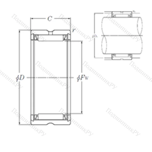 Подшипник игольчатый радиальный RNA 495T 2