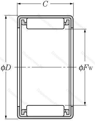Игольчатый подшипник HK 3016 C